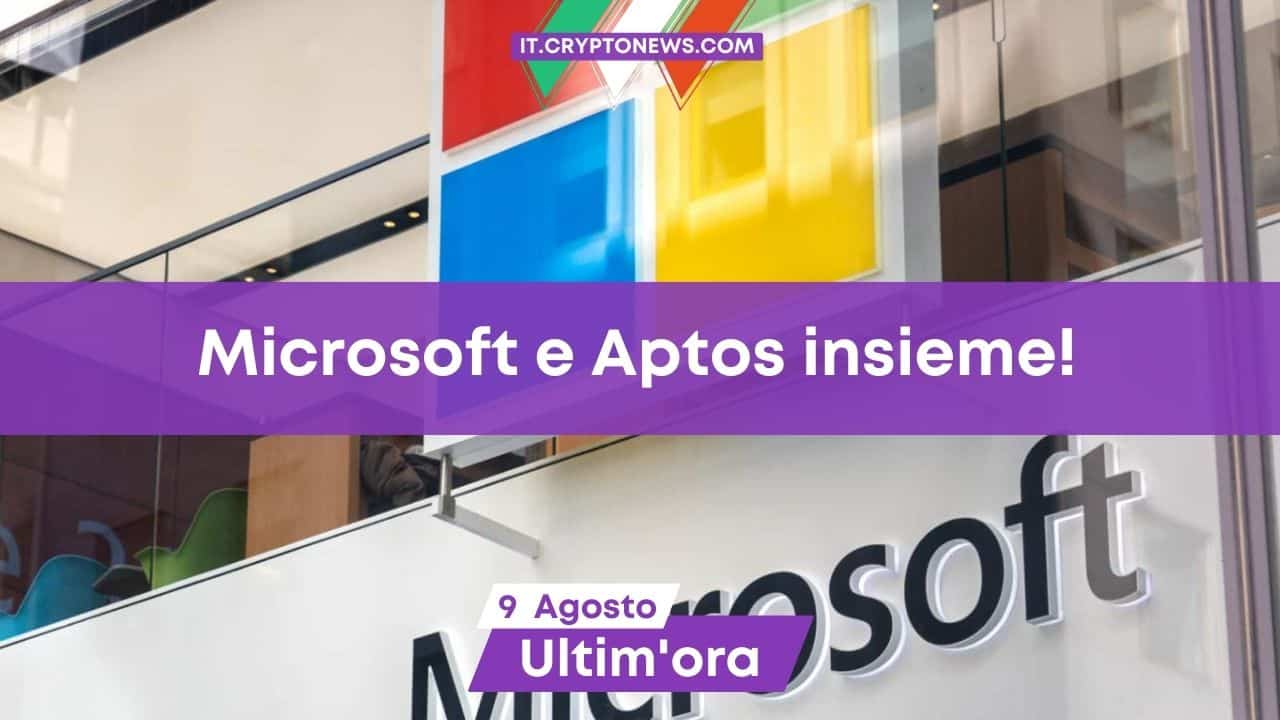 Microsoft stringe una partnership con Aptos e il token APT vola