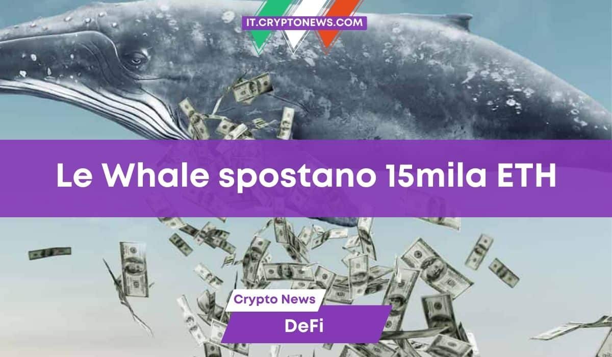 Le balene spostano 15mila ETH sull’exchange Gate.io – Quale crypto stanno comprando?